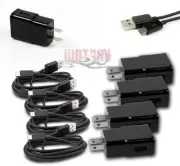 4X 2A POWER ADAPTER+3FT MICRO USB CABLE DATA CHARGER BLACK LUMIA 520 G2 OPTIMUS