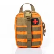 Premium IFAK Tactical MOLLE Medical Pouch Rip Away EMT First Aid Utility Bag - Orange