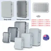 AU Hinged Lid IP67 ABS Project Enclosure Case Electrical Junction Box Waterproof