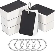 uxcell Blank Index Cards with Ring, 600Pcs Blank Flash Card 2.8x1.6 Study Note Cardstock for Memory Learning Studying Office Supplies, Black White