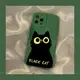 黑色貓咪臭水溝綠色適用小米13手機殼紅米k40s小眾K50/note7/8新款CC9E男女10X/11T/K30至尊版12pro直邊civi