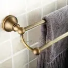Antique Brass Bathroom Towel Bar Towel Holder Rack Double Rail Wall Hangers C15