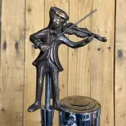 Brass Monkey Beer Keg Tap Handle Violin Fiddle Player Animal Ape Music Band