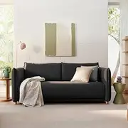 Koala Byron 3-Seater Queen Sofa Bed, Luxurious Convertible Sleeper with Kloudcell Comfort Pull-Out Mattress, Hidden Storage, Deep Seat Cushion, Currawong Grey for Home Living Room Furniture