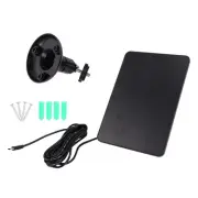 4W Solar Panel for Home Security Camera Solar Cells Powered Type C Black W5S6