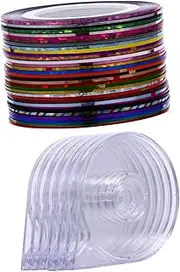 Baluue 1 Set Nail Gold and Silver Thread Dispenser Decorative Tape Polish DIY Nail Art Tape Upholstery Tape Remover Nail Art Striping Tape Nail DIY Tapes Nail Tape Nail Art Tips Sticker