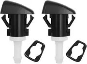 AUCELI Car Windshield Washer Nozzles, 2PCS OEM#4805742AB Vehicle Front Windscreen Fluid Jet Kit, Automotive Wind Screen Wiper Spray Head Replacement Compatible with Charger Journey Compass (White)