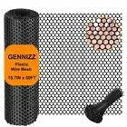 Black Plastic Wire Mesh Fence Roll, GENNIZZ 15.7IN x 50FT Plastic Chicken Wir...