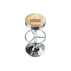 A Man & His Cave Great Northern Retro Bar Stool Pub Chair Round 59cm Yellow