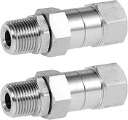 2Pcs Pressure Washer Swivel Fitting 3/8inch NPT Thread Male to Female Stainless Steel Pressure Washer Connector Joint 5000PSI Anti-Kink 360° Rotating Hose Connector for Hot Cold Water