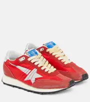 [Golden Goose] Golden Goose Marathon suede-trimmed sneakers AU 7 red