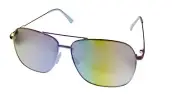 Kenneth Cole Reaction Mens Sunglass Silver Rectangle Aviator , KC1371 9C
