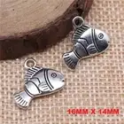 BULK 16MM X 14MM CLOWN FISH CHARMS PENDANTS PACK 10