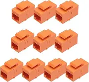 uxcell 10 Pack RJ45 Ethernet Coupler, Female to Female Cat6 Coupler Ethernet Extension Adapter Network Connector for Cat6/Cat5e/Cat5,Orange