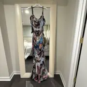 Zimmerman Postcard Print Chain Tie Midi Dress Size 0 NWT MSRP $1600
