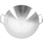 Kitchen Wok Pot Stainless Steel Wok Pot Lightweight Wok Pan Stir- Fry Pan