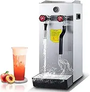 10L Steam Milk Foam Machine Milk Steamer Commercial Multi-Purpose Milk Frother Full-Automatic Boiling Electric Coffee Foam Maker LED Display for Coffee Tea Coffee Shop Dessert Shop Hotel Milk