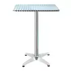 Gardeon Bar Table Furniture Adjustable Outdoor Aluminium Pub Square Cafe NEW