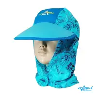 在飛比找momo購物網優惠-【Aquasport】抗UV兒童護頸防曬帽-史前時代(遮陽帽