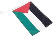 Parliky Decorative National Flag Pole for Car Palestine Flag 30x45cm Polyester