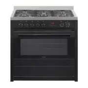 Technika 90cm TEG95TBK Dual Fuel Black Finish Upright Cooker
