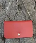 Longchamp Le Pliage Neo Wallet on a Chain Red NWT