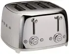 50's Style Retro Aesthetic 4 Slice Toaster 6 Presets Extra Wide Slots Stainle...