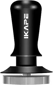 [IKAPE] 53.3mm Espresso Tamper, Premium Barista Coffee Tamper with Calibrated Spring Loaded, 100% Flat Stainless Steel Base Tamper Fits for Breville Series 54mm Portafilter Basket