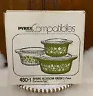 SEALED BOX - VTG Pyrex Compatibles Spring Blossom 3 PC Casserole Set with Lids