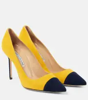[Manolo Blahnik] Manolo Blahnik Capcour 105 suede pumps AU 5 yellow