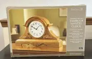 Home Trends Daniel Dakota Quartz Mantle Westminster Chime Clock Genuine Wood