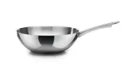 Stainless Steel Classic Polished Wok Pan European High Quality Material 28 Cm