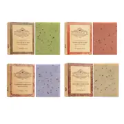 2PCS Seaweed Scrub Body Soap Bar with Granules Exfoliating Bath Cleanser Gift