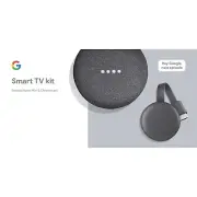 Google GA00545-US Smart TV Kit - Google Home Mini and Chromecast - Charcoal