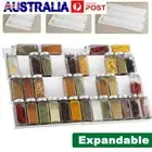2×Seasoning and Spice Rack Plastic Spice Drawer Organizer 4 Tier for Jars Packet