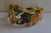 KIRKS FOLLY SEASON OF THE WITCH HALLOWEEN CUFF BRACELET IN GOLD TONE