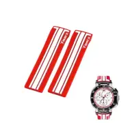 21mm Red Rubber Strap For Tissot T-Race Nicky Hayden T0484172701700 T610032625