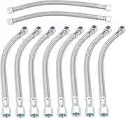 Respicefinem 10pcs 14 X 1.5 Female Thread Air Compressor Element Hose Brake Silent Oil Line Pipe 40cm Made of Cast Steel Ideal for Connecting Air Compressor Components with High