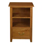 Tasmania 1 Drawer Lamp Table - Light Pecan