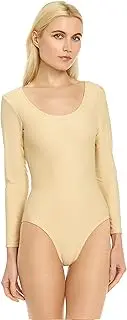 [Leveret] Women's Leotard Basic Long Sleeve Ballet Dance Leotard Variety of Colors (Size XSmall-XLarge)