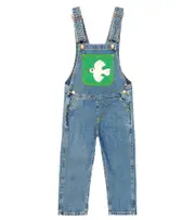 [Mini Rodini] Mini Rodini x Wrangler Peace Dove denim overalls Y 6/7 blue