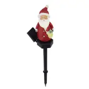 Garden Resin Small Santa Claus Solar Lights Waterproof Christmas Garden Stake Lights for Outdoor Decorations