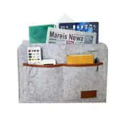 Bedside Caddy, Sofa Caddy, Storage Organizer Pocket for Dorm, Light Grey-Short