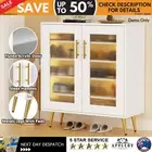 Shoe Rack Storage Cabinet 20 Pairs 5 Shelf Organiser Cupboard White LED Lights