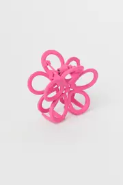 Pink Flower Claw Clip