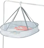 WUMUZAI Sweater Drying Rack Mesh Foldable, Lay Flat Clothes Dryer Rack, Large Hanging Dry Rack for Clothes, Folding Clothing Drying Hanger, Portable for Laundry Indoor Outdoor (1-Tier)