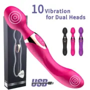 G-spot Clit Massager Vibrator Stimulator Wand Clitoris Vibe Sex Toy Rechargeable