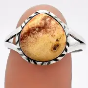 Natural Rosetta Picture Jasper 925 Sterling Silver Ring s.9.5 Jewelry R-1074