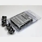 CHX 23278 Translucent Smoke/white Set of Ten d10s