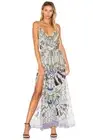 RARE The White Lotus Camilla Multi Layer V Neck Long Maxi Dress Singing Wells XS